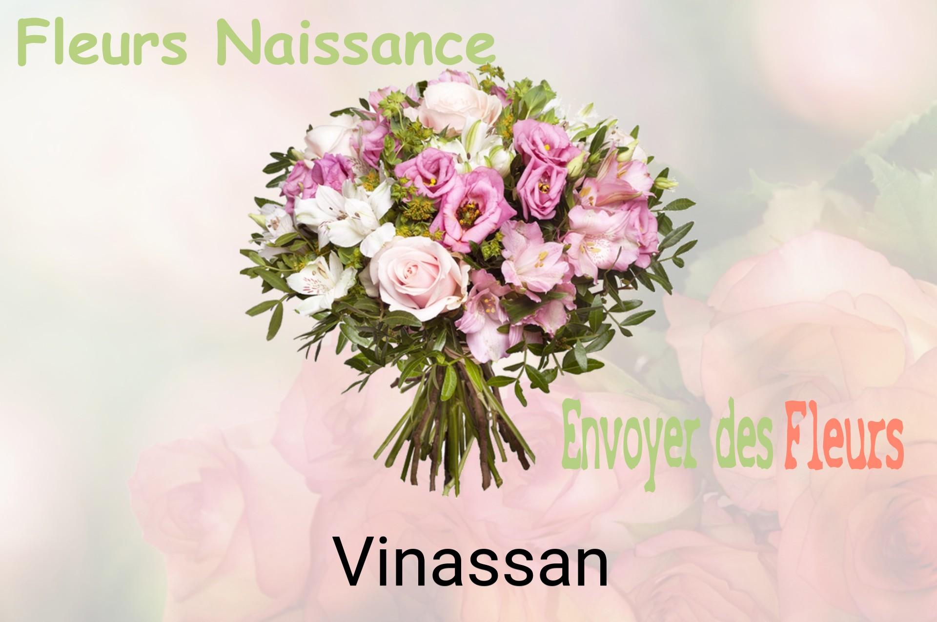 Bouquet de fleurs de naissance livré à Vinassan